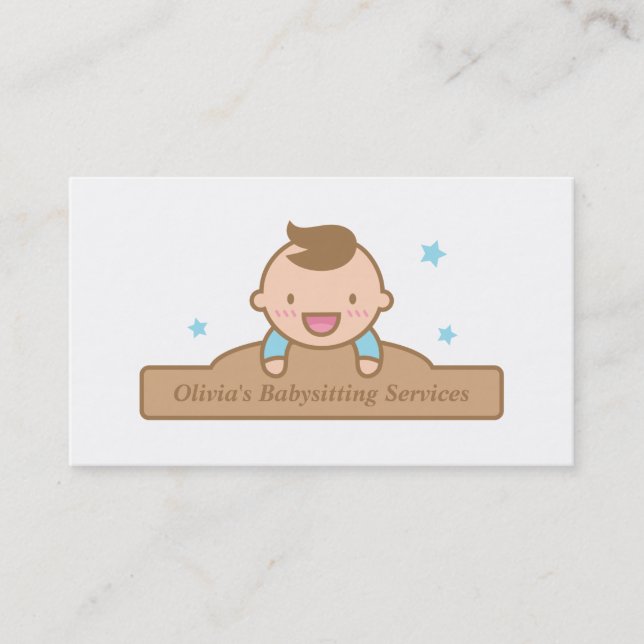 Cartes de visite pour entreprise de garde de bébé  (Devant)