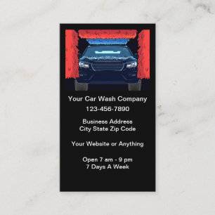 Cartes de visite pour entreprise de lavage automob