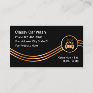 Cartes de visite pour entreprise de lavage de voit