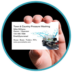 Cartes de visite pour entreprise de lavage sous pr
