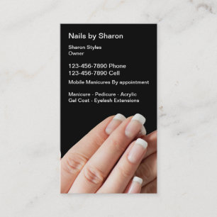 Cartes de visite pour entreprise de manucure