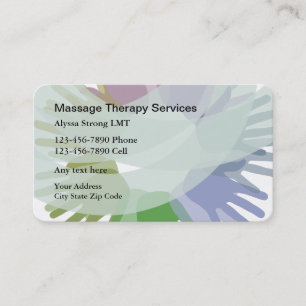 Cartes de visite pour entreprise de massage abstra