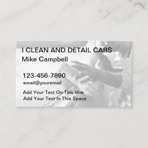 Cartes de visite pour entreprise de nettoyage auto