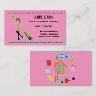 Cartes de visite pour entreprise de nettoyage de m