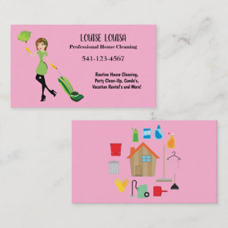 Cartes de visite pour entreprise de nettoyage de m