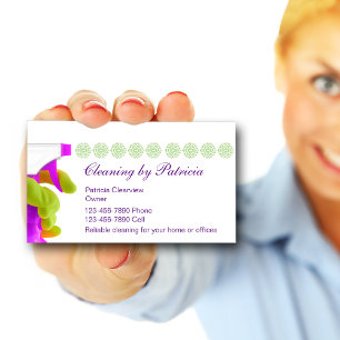 Cartes de visite pour entreprise de nettoyage de m