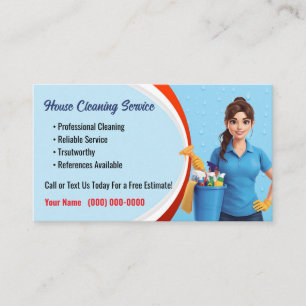 Cartes de visite pour entreprise de nettoyage de m