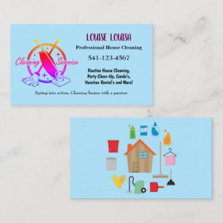 Cartes de visite pour entreprise de nettoyage de m