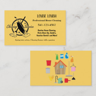 Cartes de visite pour entreprise de nettoyage prof
