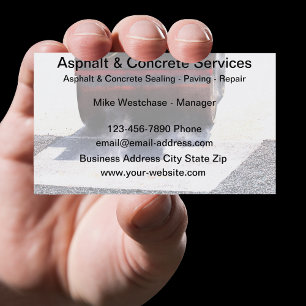Cartes de visite pour entreprise de pavage en asph
