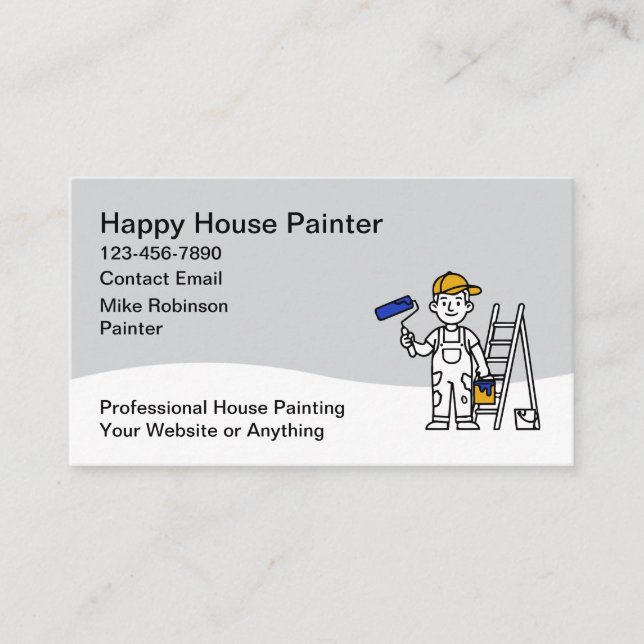 Cartes de visite pour entreprise de peinture de ma (Devant)