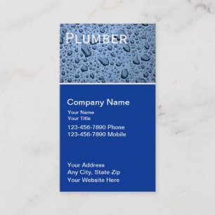 Cartes de visite pour entreprise de plomberie