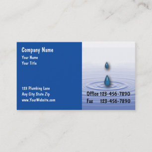 Cartes de visite pour entreprise de plomberie
