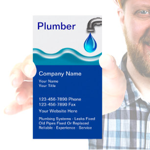 Cartes de visite pour entreprise de plomberie