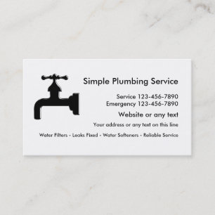 Cartes de visite pour entreprise de plomberie