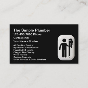 Cartes de visite pour entreprise de plomberie Serv
