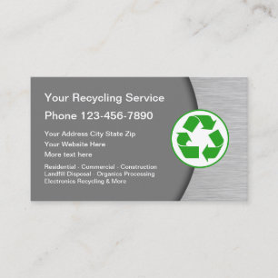 Cartes de visite pour entreprise de recyclage Modè