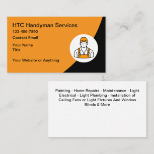 Cartes de visite pour entreprise de services à dom