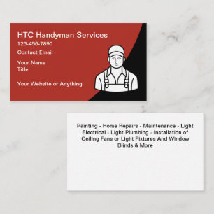 Cartes de visite pour entreprise de services à dom
