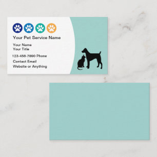 Cartes de visite pour entreprise de soins aux anim
