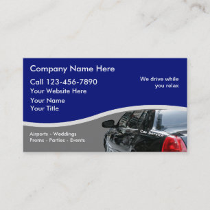 Cartes de visite pour entreprise de taxi