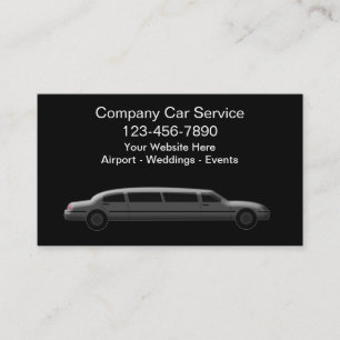 Cartes de visite pour entreprise de taxi de luxe