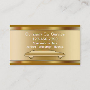 Cartes de visite pour entreprise de taxi de luxe