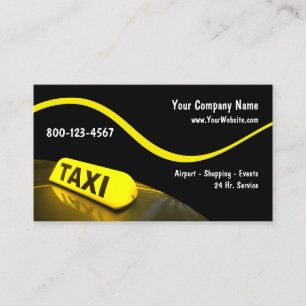 Cartes de visite pour entreprise de taxi moderne