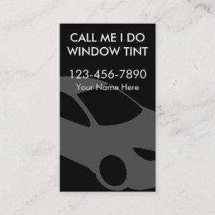 Cartes de visite pour entreprise de teinte de vitr