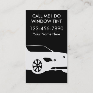 Cartes de visite pour entreprise de teinte de vitr
