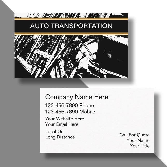 Cartes de visite pour entreprise de transport auto (Créateur téléchargé)