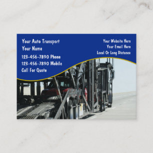 Cartes de visite pour entreprise de transport de v