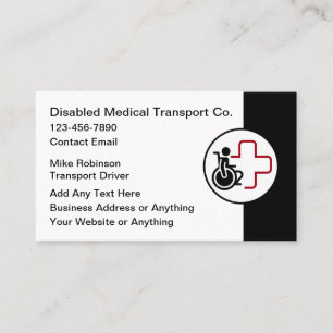 Cartes de visite pour entreprise de transport médi