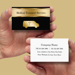 Cartes de visite pour entreprise de transport médi