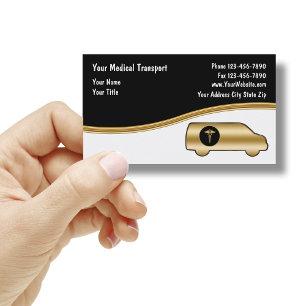 Cartes de visite pour entreprise de transport médi