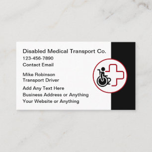 Cartes de visite pour entreprise de transport médi