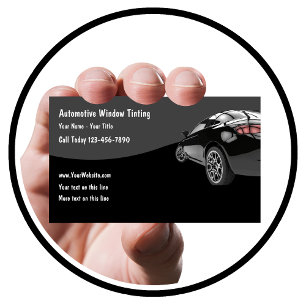 Cartes de visite pour entreprise de vitres teintée