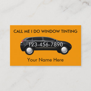 Cartes de visite pour entreprise de vitres teintée