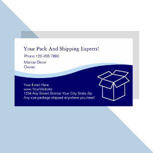 Cartes de Visite pour Entreprise d'Expédition et d