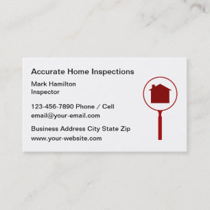 Cartes de visite pour entreprise d'inspection de m