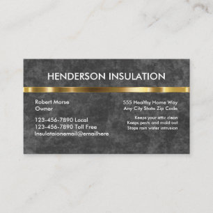 Cartes de visite pour entreprise d'isolation en mo