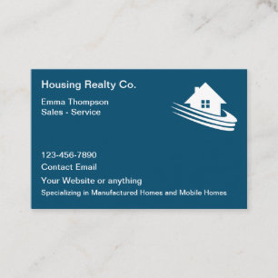 Cartes de visite pour entreprises de maisons mobil