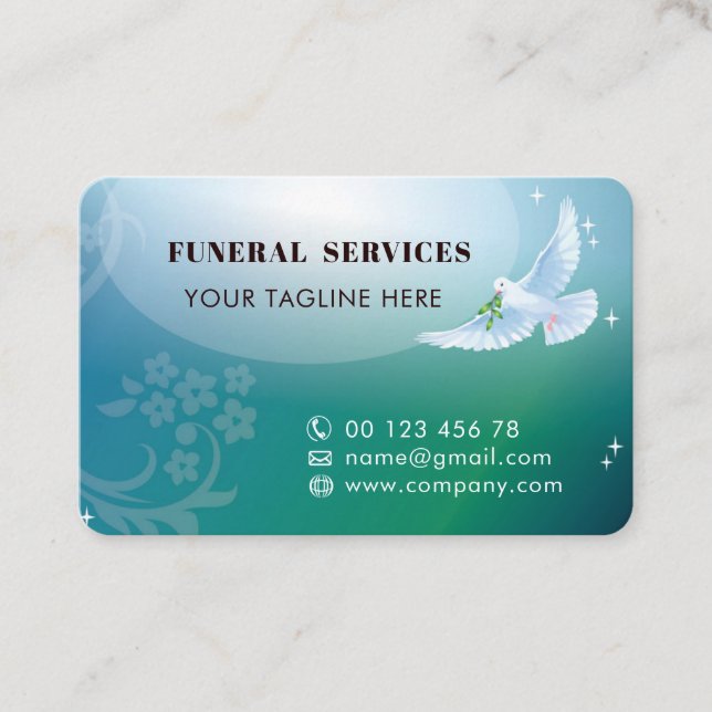 Cartes de Visite pour Entreprises de Services Funé (Devant)