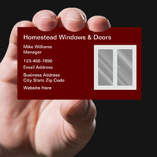 Cartes de visite pour fenêtres et portes