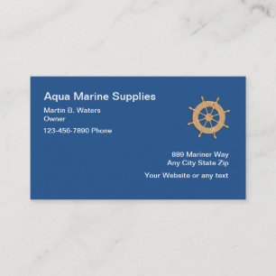 Cartes de visite pour fournitures marines