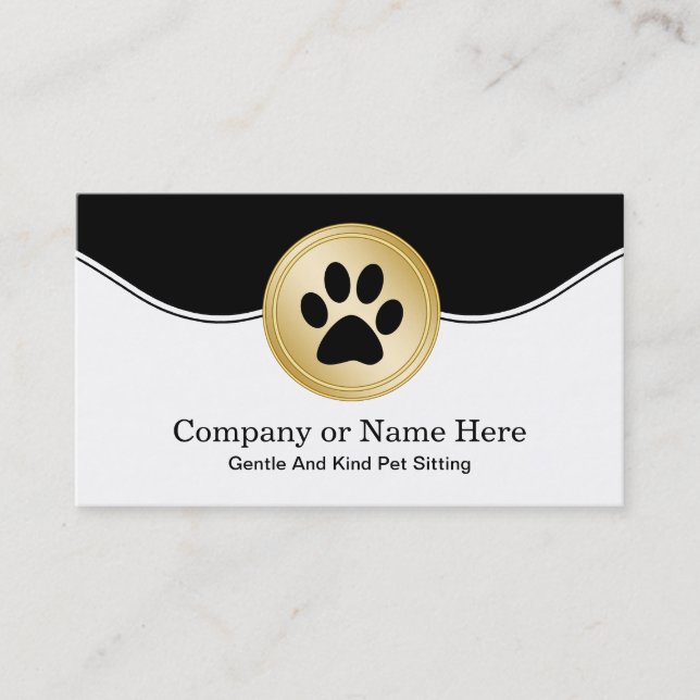 Cartes de visite pour garde d'animaux (Devant)
