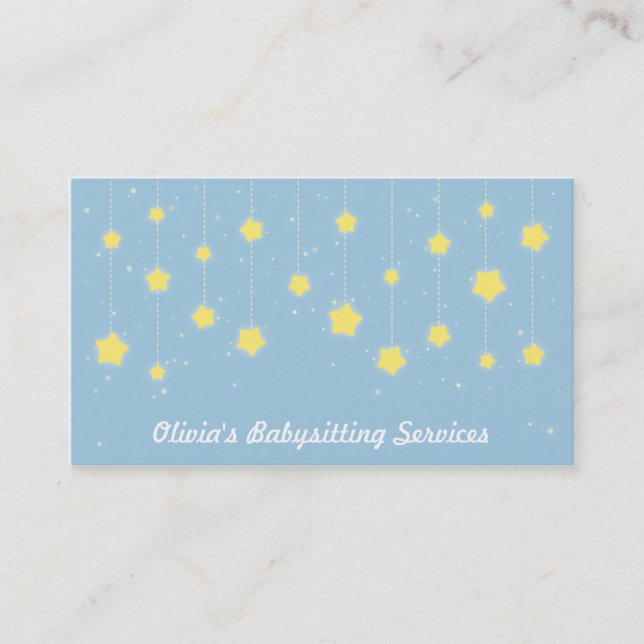 Cartes de visite pour garde d'enfants Elegant Twin (Devant)