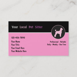 Cartes de visite pour gardien d'animaux