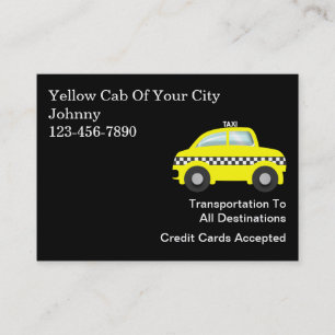 Cartes de visite pour grande entreprise de taxi