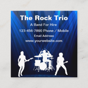 Cartes de visite pour groupe de musique rock cool